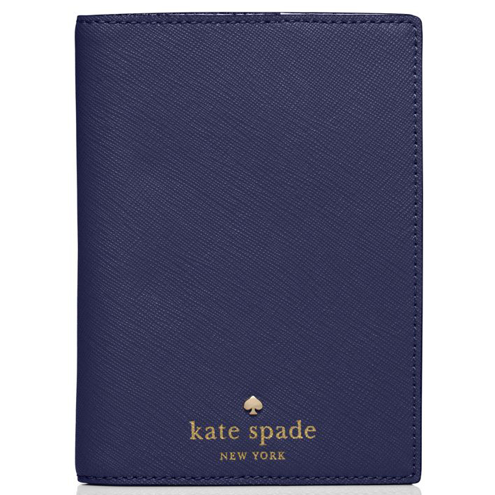Kate Spade Mikas Pond Passport Holder Indigo # WLRU1811